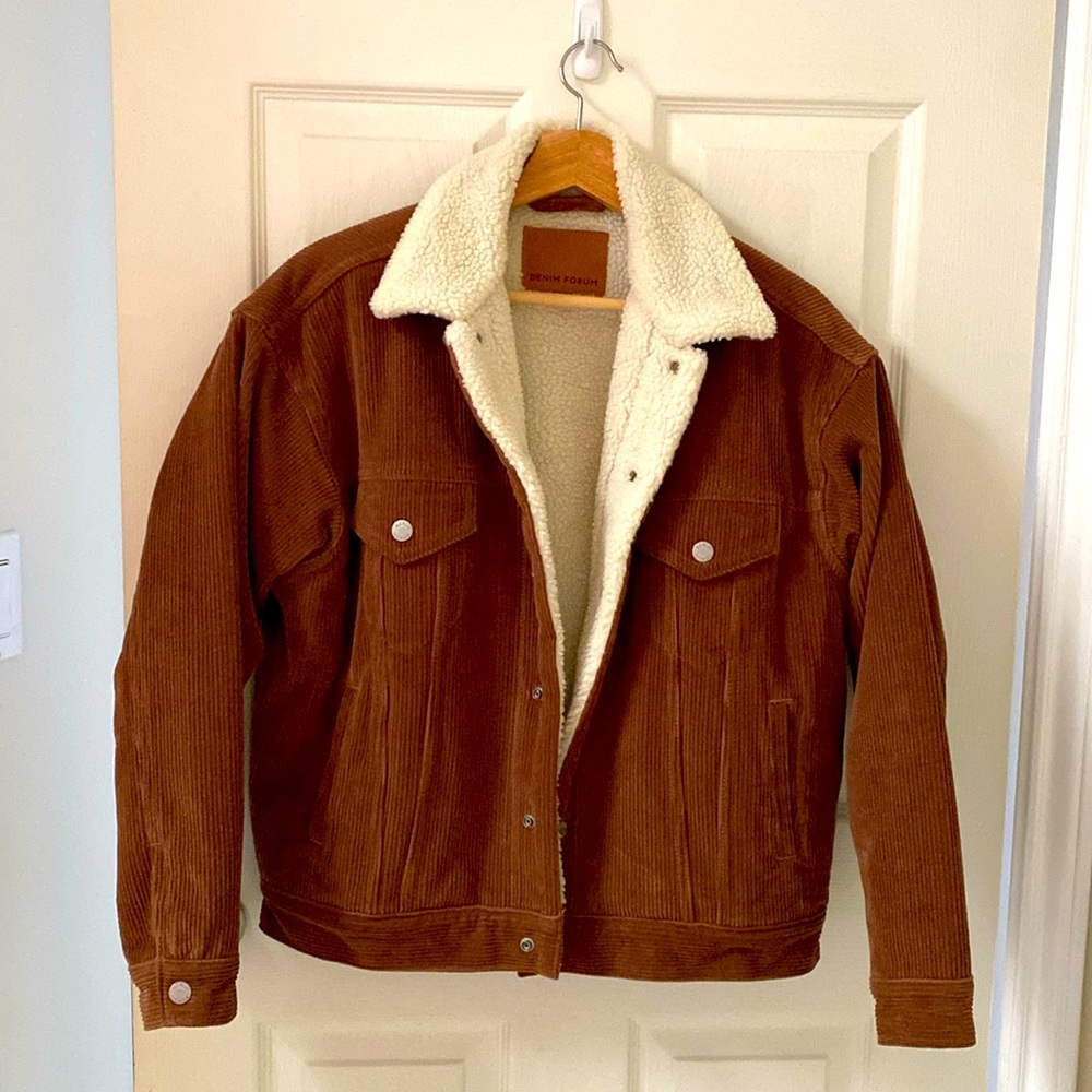 Aritzia Corduroy Jacket with Sherpa lining